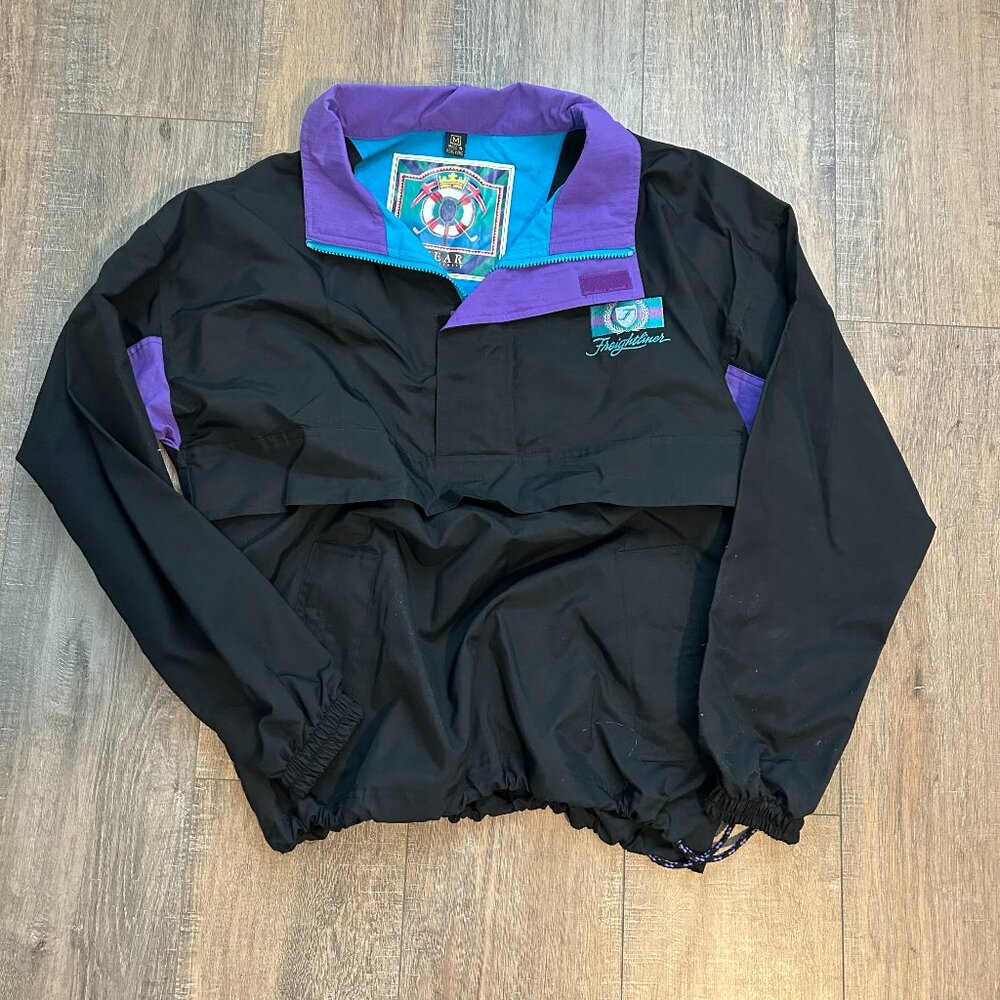 Vintage 90's Gear For Sports Princeton Review Windbreaker Pullover Men's M Black